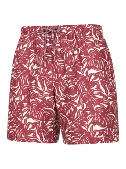 Mountain Warehouse Red Mens Aruba Printed Quick Drying Swimshorts with UV Max Protection