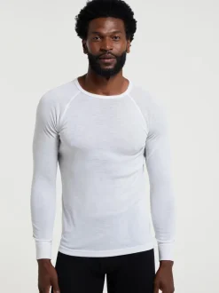 Mountain Warehouse White Merino Mens Round Neck Thermal Top