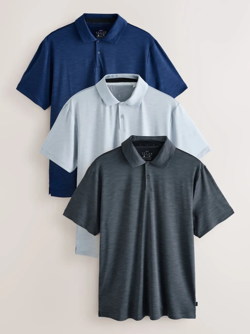Multi Active Golf Mesh Training Polo Tops 3 Pack