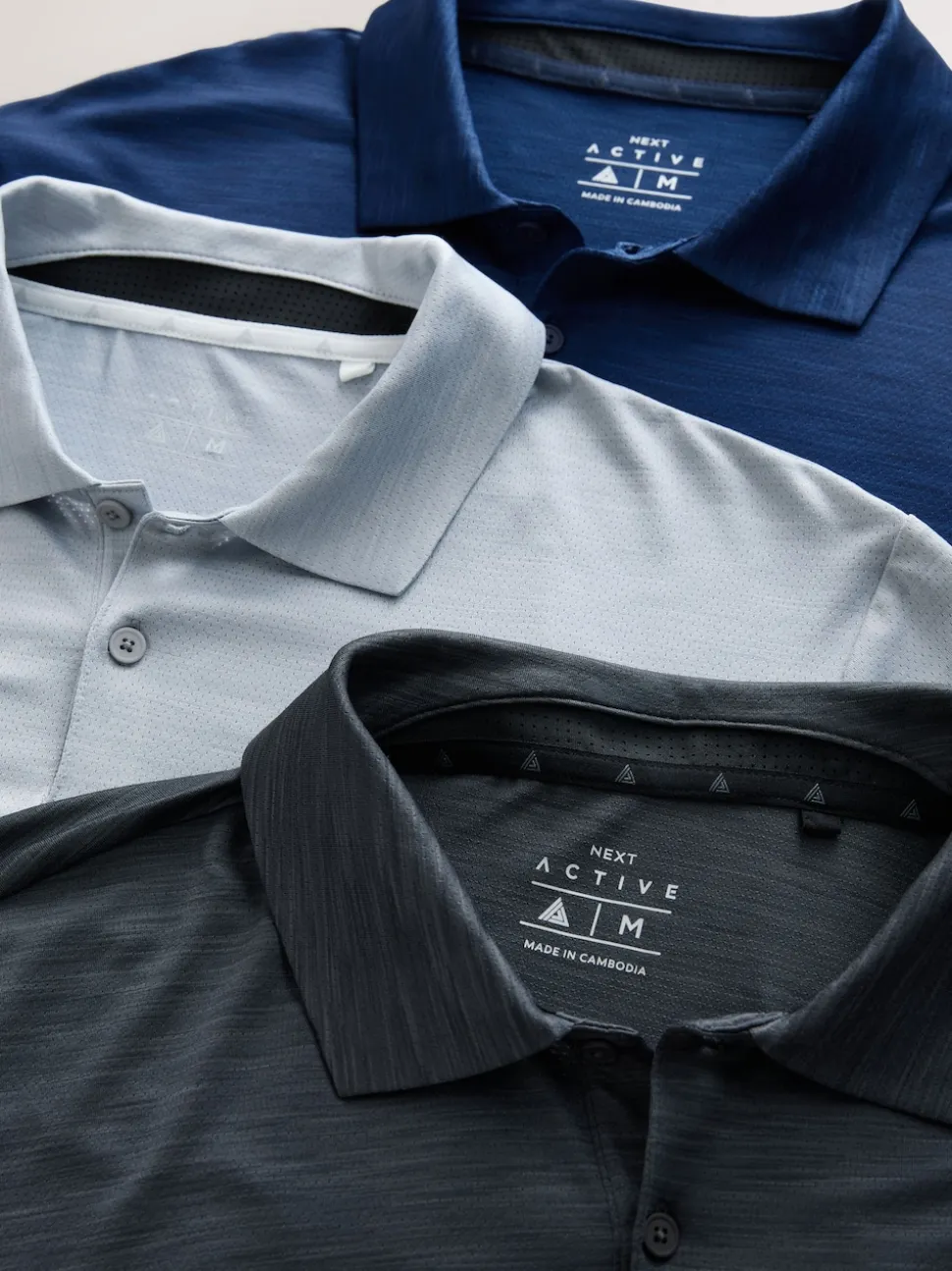 Multi Active Golf Mesh Training Polo Tops 3 Pack