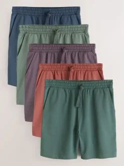 Multi Loopback Soft Touch 5 Pack Joggers Shorts