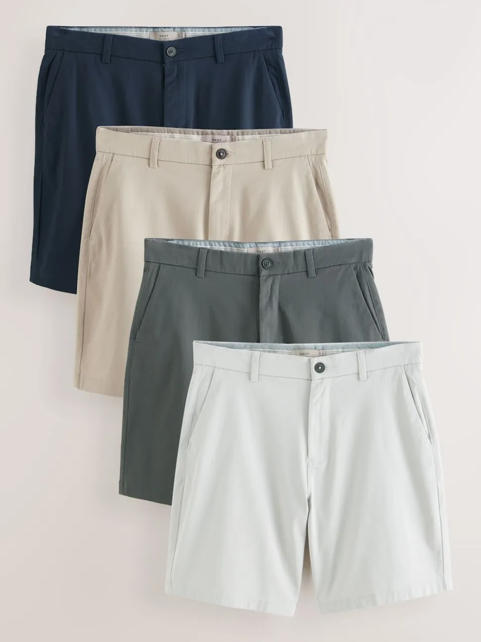 Multi Loose Fit Stretch Chino Shorts 4 Pack
