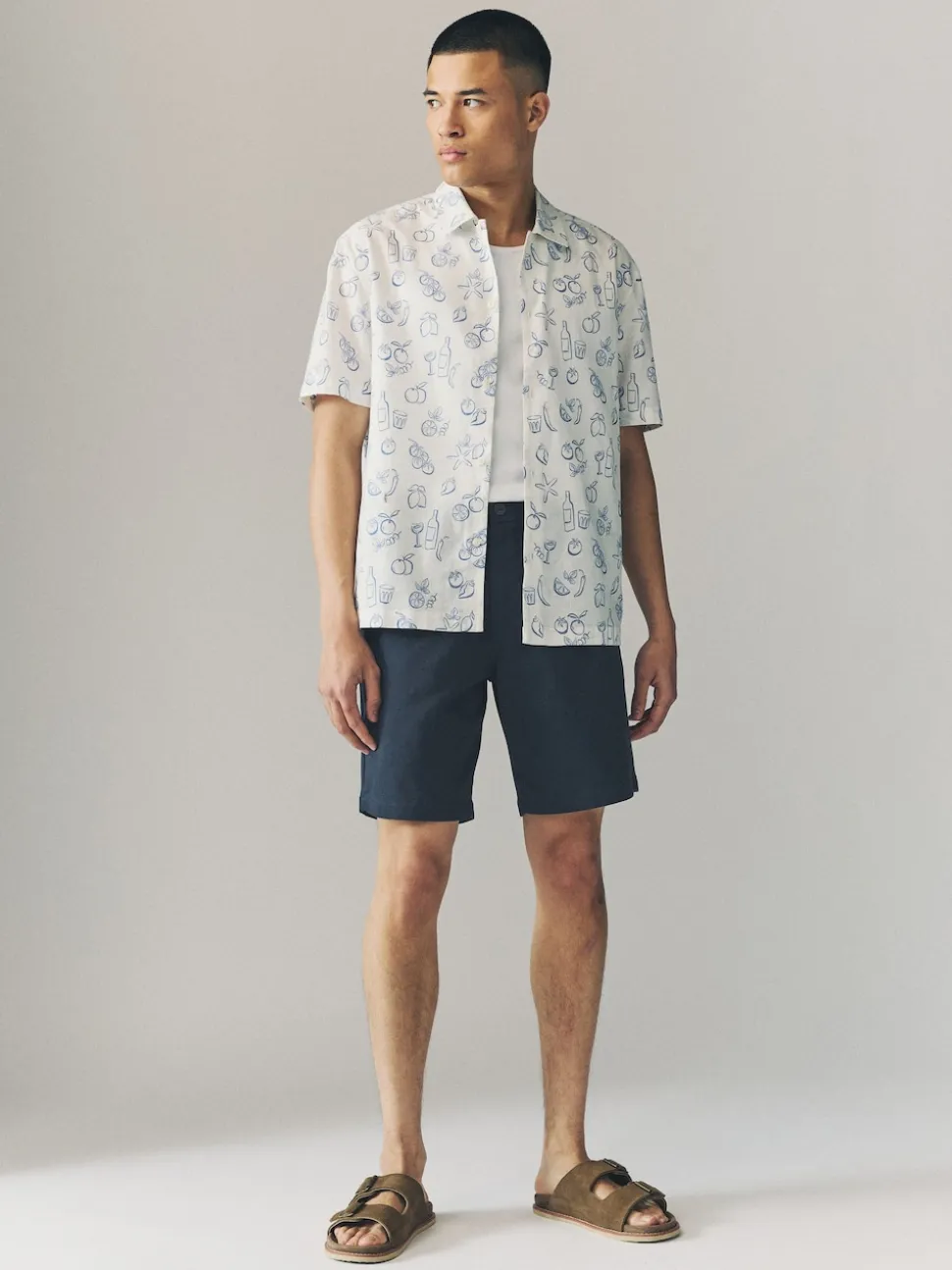 Multi Loose Fit Stretch Chino Shorts 4 Pack