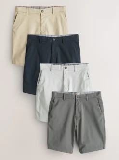 Multi Slim Fit Stretch Chino Shorts 4 Pack