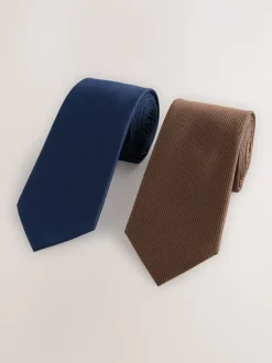 Multi Textured Ties 2 Pack