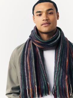 Multicolour Stripe Knitted Scarf