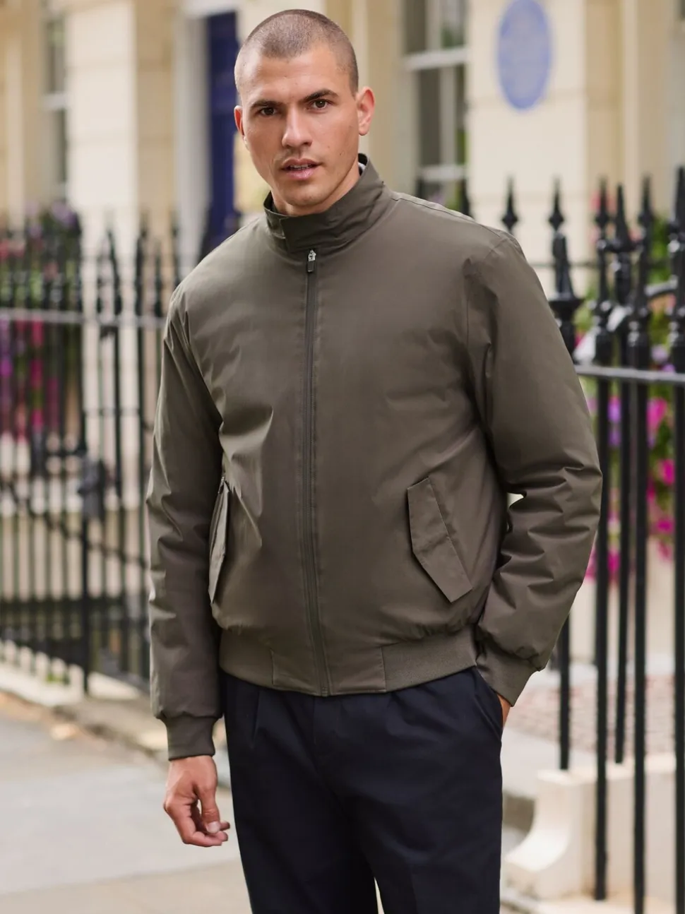 Mushroom Brown DryTech Waterproof Harrington Jacket