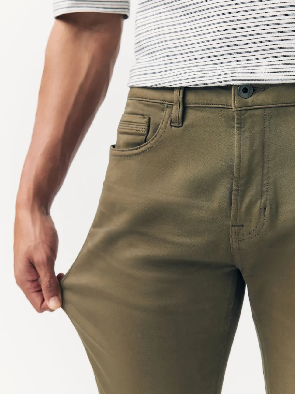 Mushroom Brown Skinny Fit Comfort Stretch Jeans