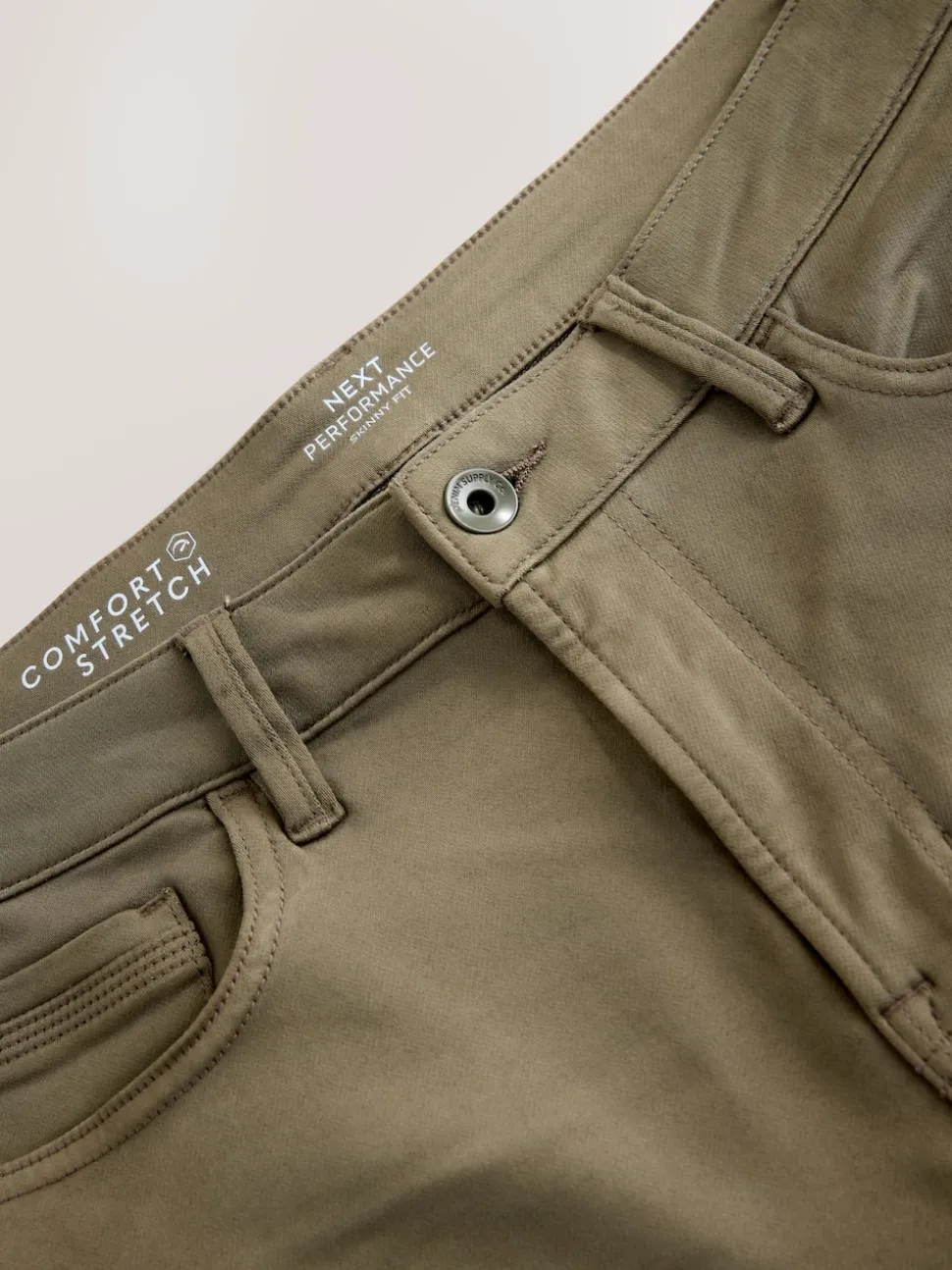 Mushroom Brown Skinny Fit Comfort Stretch Jeans