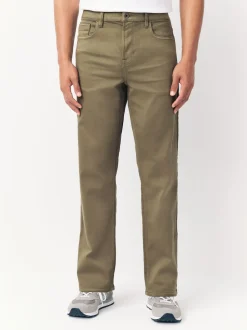 Mushroom Brown Straight Fit Comfort Stretch Jeans