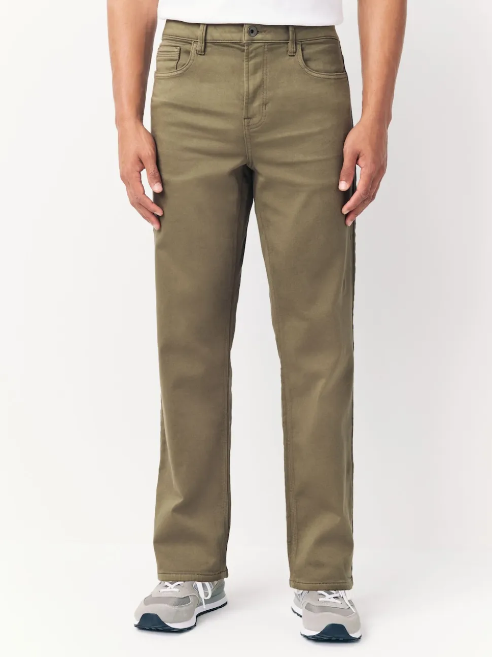 Mushroom Brown Straight Fit Comfort Stretch Jeans
