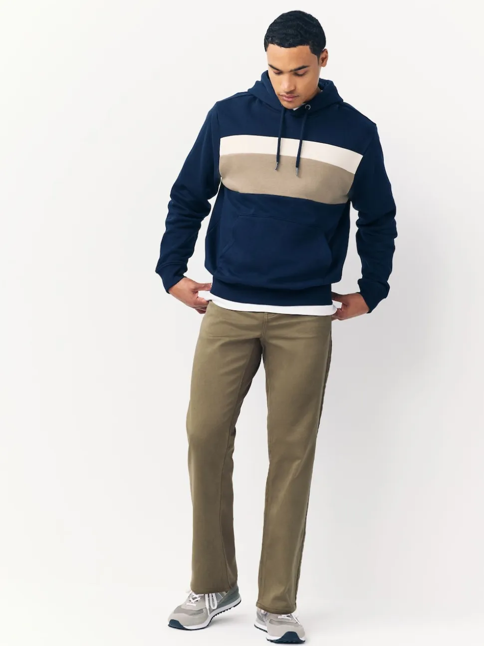Mushroom Brown Straight Fit Comfort Stretch Jeans
