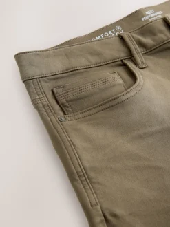 Mushroom Brown Straight Fit Comfort Stretch Jeans