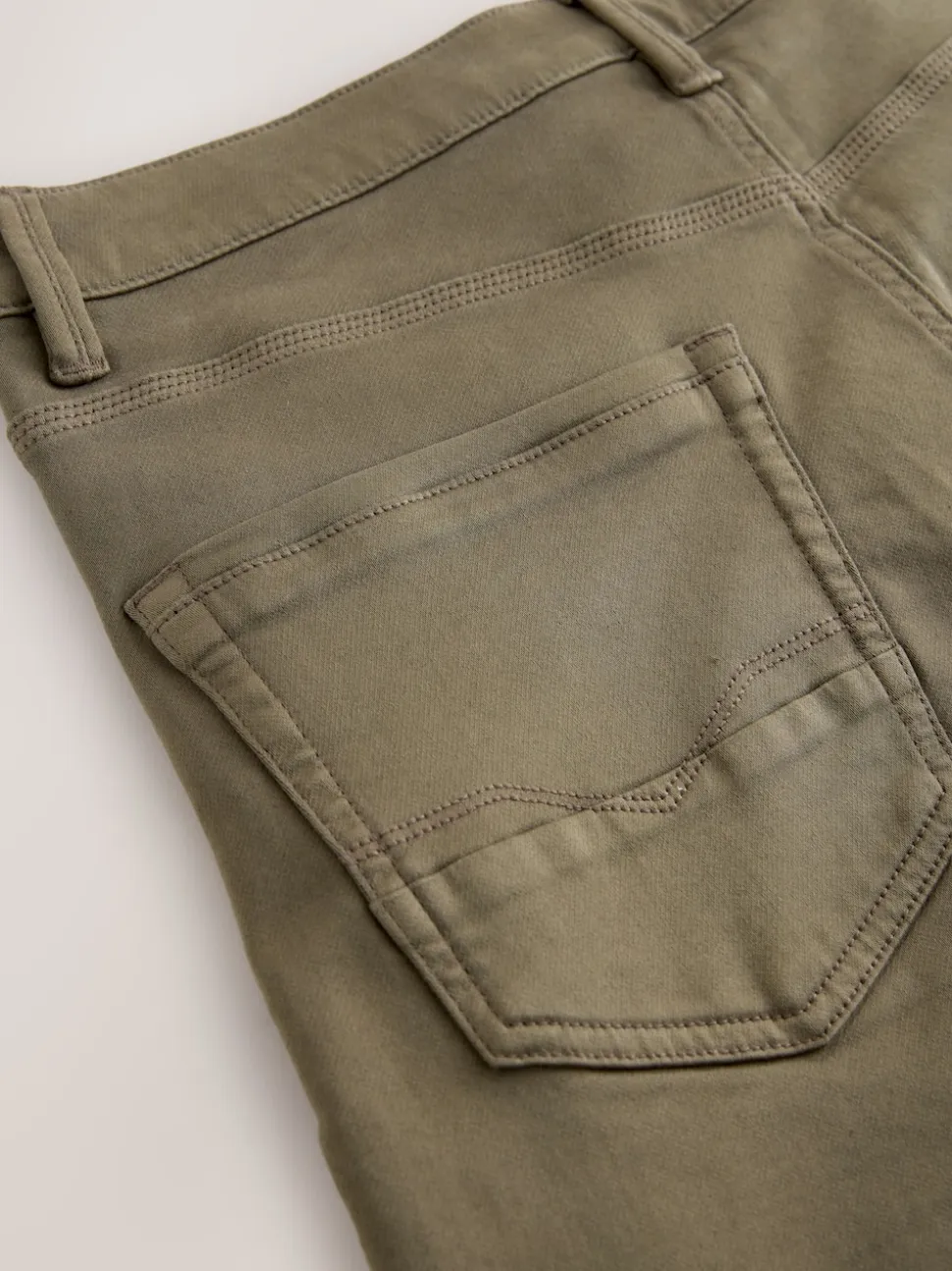 Mushroom Brown Straight Fit Comfort Stretch Jeans
