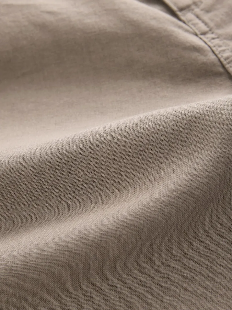 Mushroom Brown/Light Grey Linen Cotton Elasticated Drawstring Trousers 2 Pack