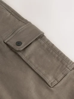 Mushroom Slim Fit Slim Fit Motionflex Strech Cargo Trousers