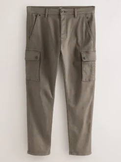 Mushroom Slim Fit Slim Fit Motionflex Strech Cargo Trousers