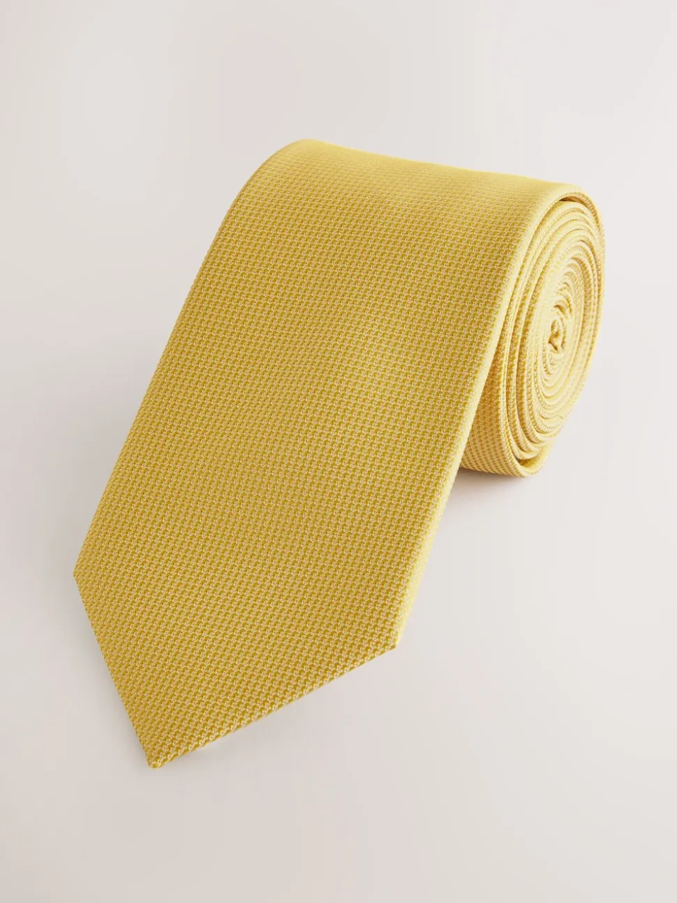 Mustard Yellow Slim Textured Tie