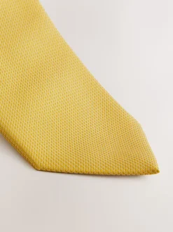 Mustard Yellow Slim Textured Tie