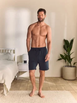 Navy Blue 100% Cotton Lightweight Shorts