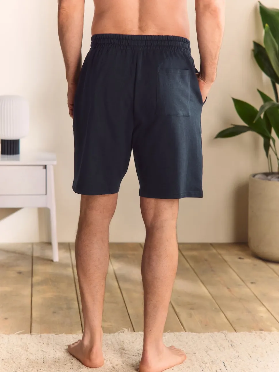 Navy Blue 100% Cotton Lightweight Shorts