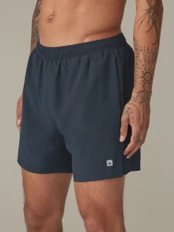Navy Blue 7 Inch Active Gym Sports Shorts