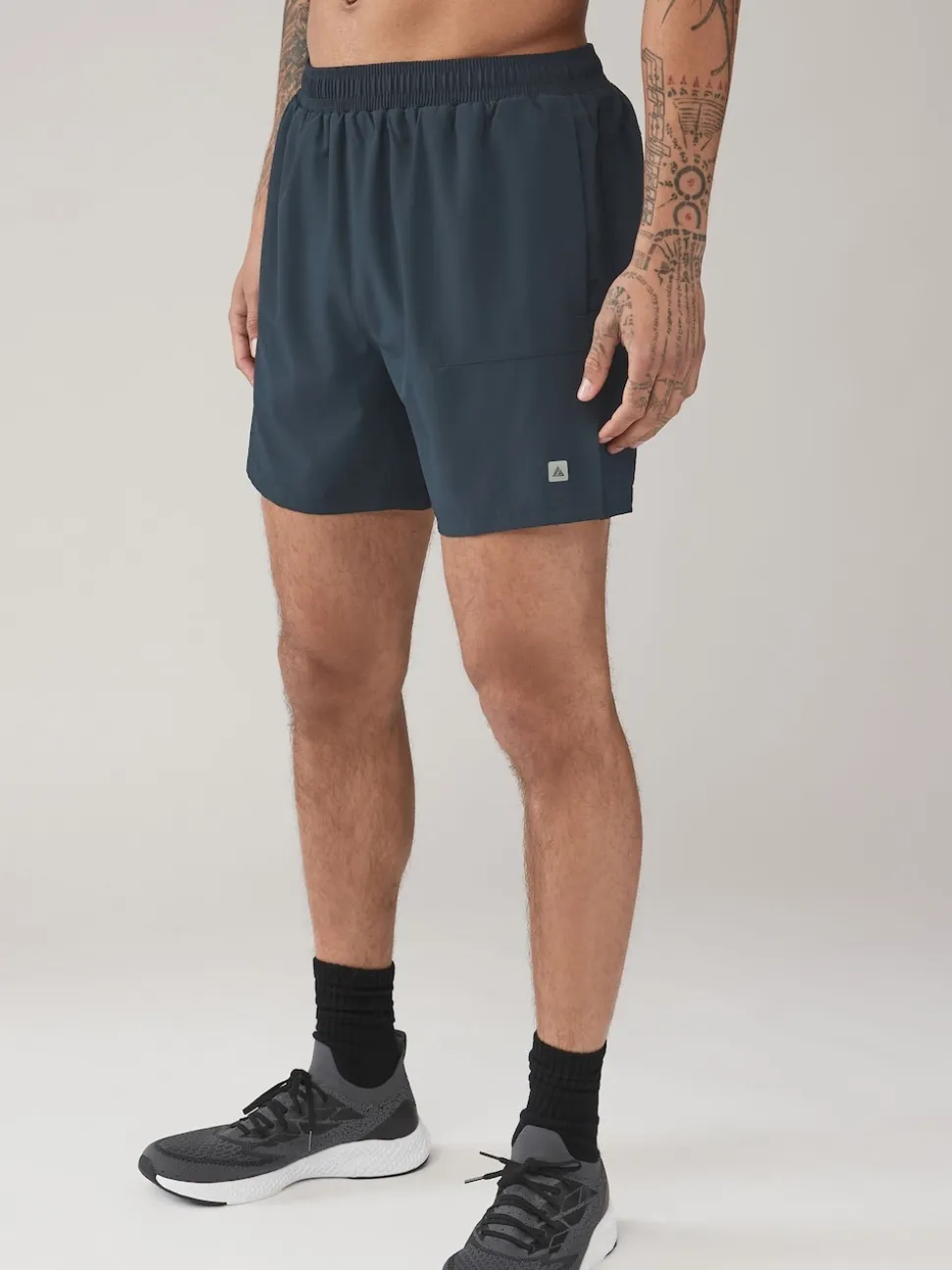 Navy Blue 7 Inch Active Gym Sports Shorts