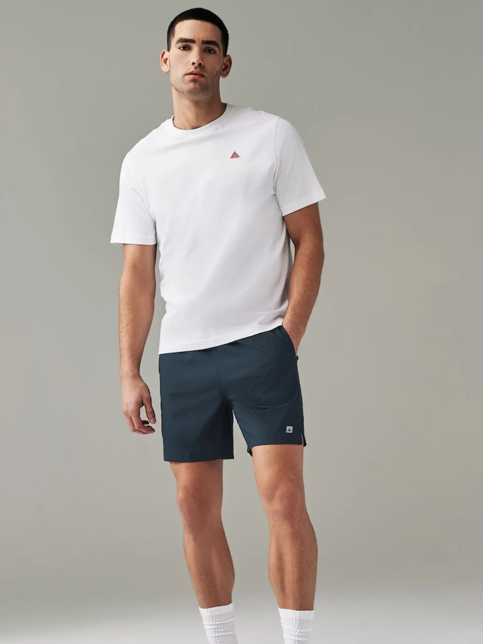 Navy Blue 7 Inch Active Gym Sports Shorts