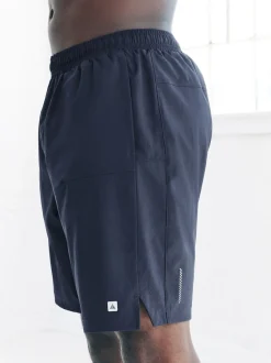 Navy Blue 9 Inch Active Gym Sports Shorts
