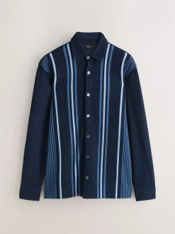 Navy Blue / White Stripe Short Sleeve Jersey Shirt