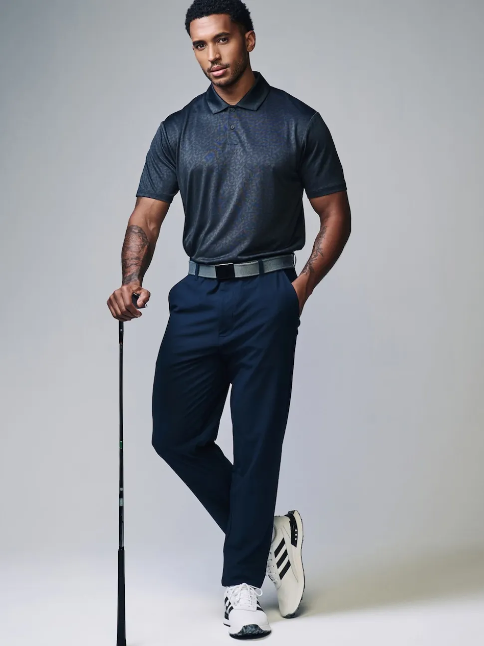 Navy Blue Active Golf Chino Trousers