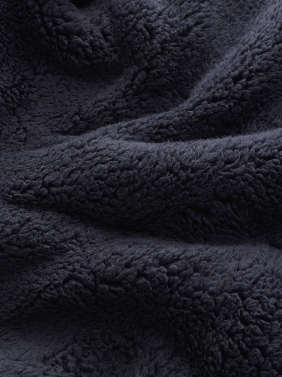 Navy Blue Borg Fleece Cuffed Joggers