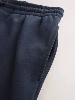 Navy Blue Brushback Heavyweight Open Joggers