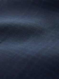 Navy Blue Check Suit Waistcoat