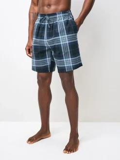 Navy Blue Check Woven Pyjamas Bottoms 2 Pack