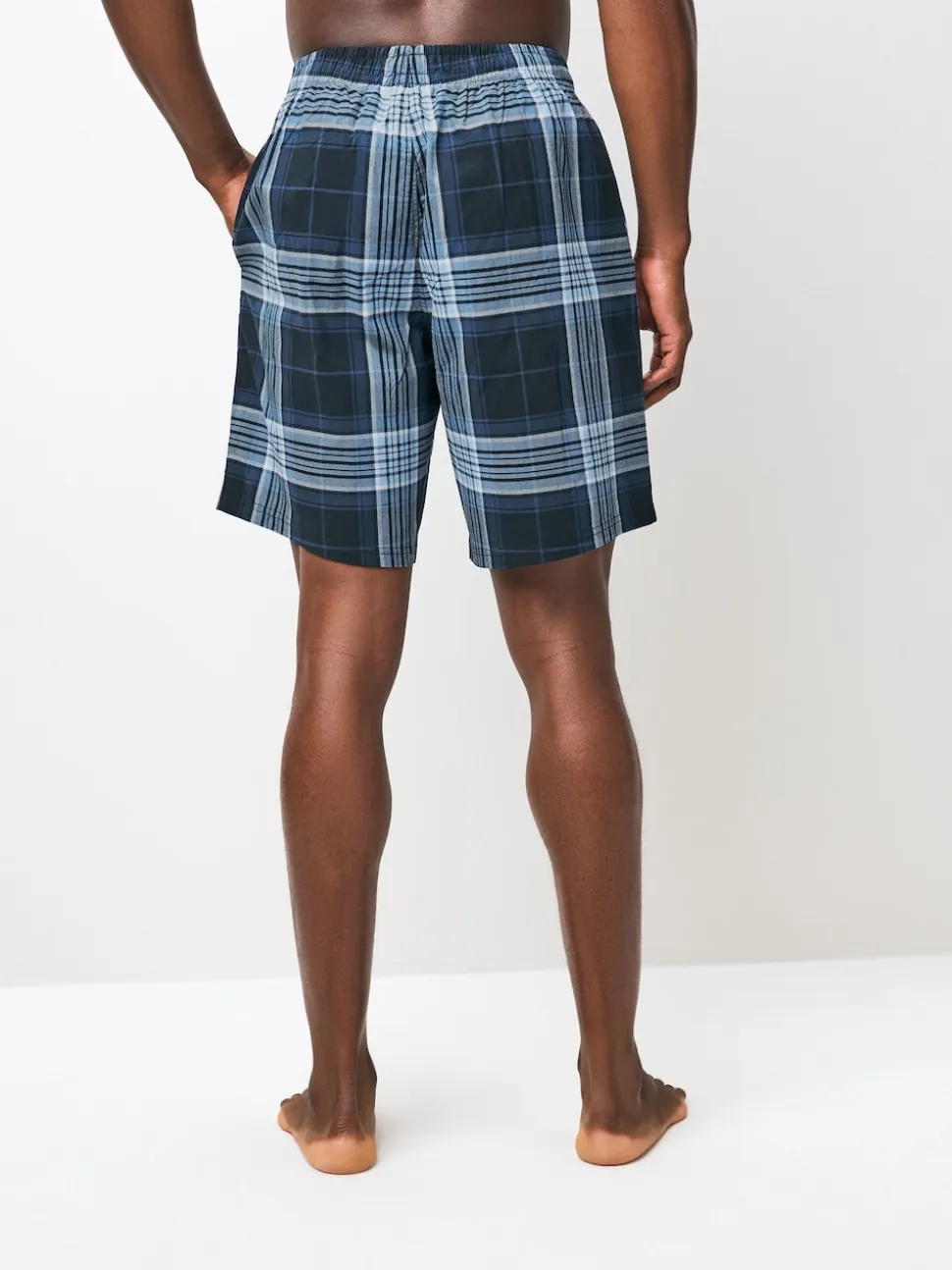 Navy Blue Check Woven Pyjamas Bottoms 2 Pack