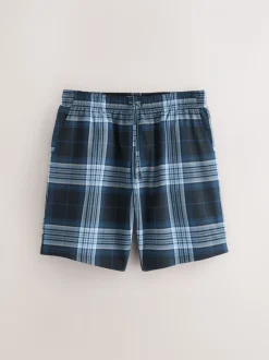 Navy Blue Check Woven Pyjamas Bottoms 2 Pack