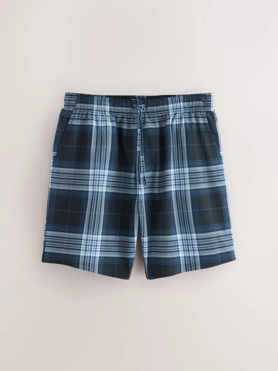 Navy Blue Check Woven Pyjamas Bottoms 2 Pack