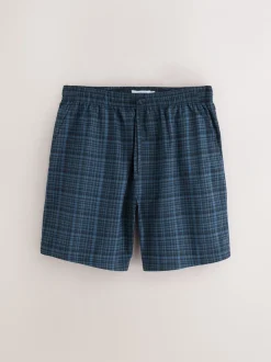 Navy Blue Check Woven Pyjamas Bottoms 2 Pack