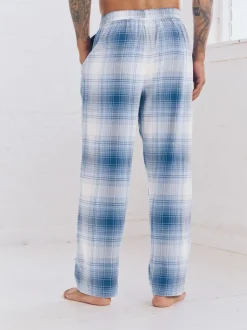 Navy Blue Check Woven Pyjama Bottoms 2 Pack