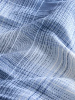 Navy Blue Check Woven Pyjama Bottoms 2 Pack
