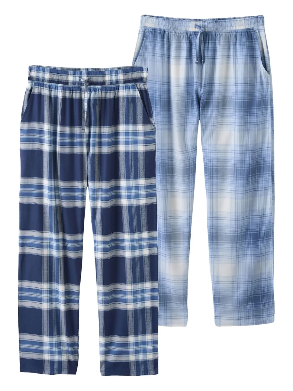 Navy Blue Check Woven Pyjama Bottoms 2 Pack