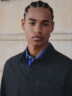 Navy Blue Chore Twill Shacket Overshirt
