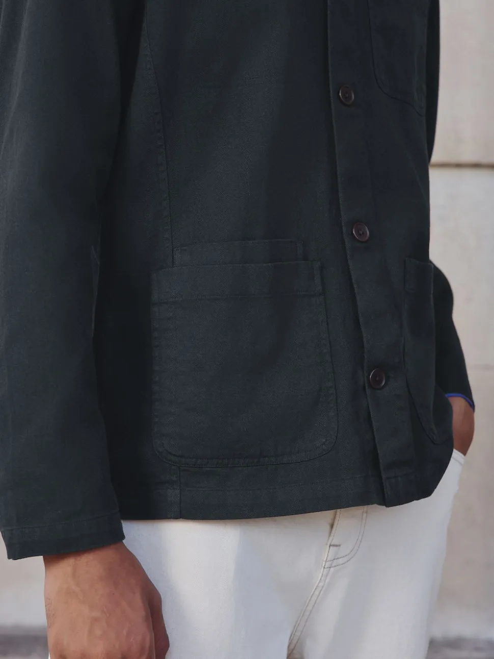 Navy Blue Chore Twill Shacket Overshirt