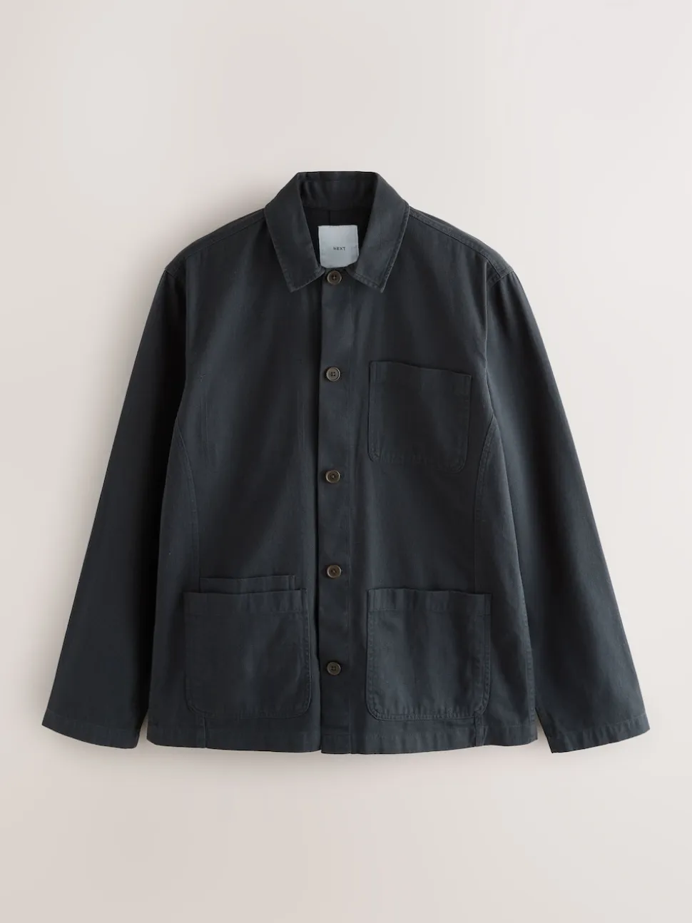 Navy Blue Chore Twill Shacket Overshirt