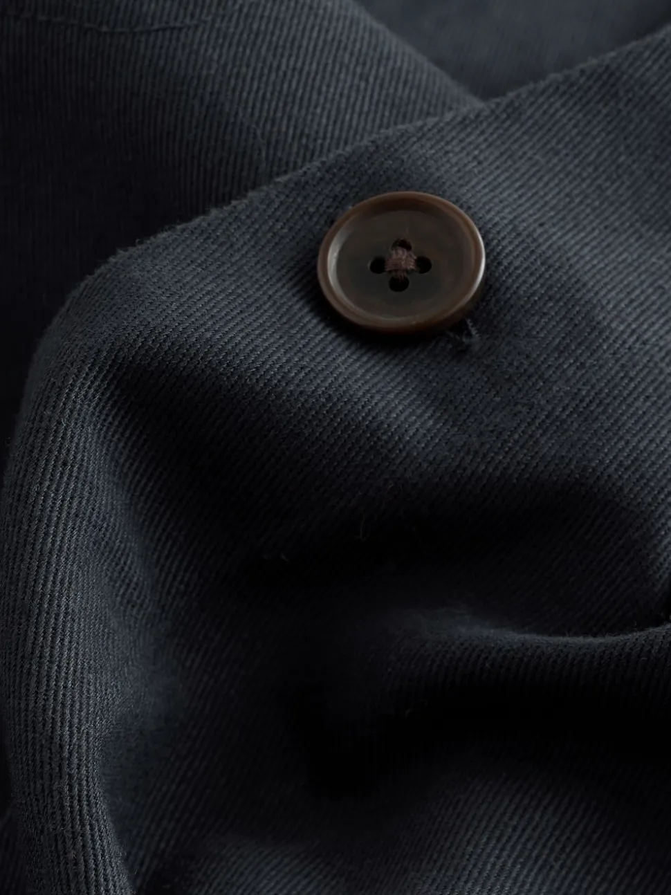 Navy Blue Chore Twill Shacket Overshirt