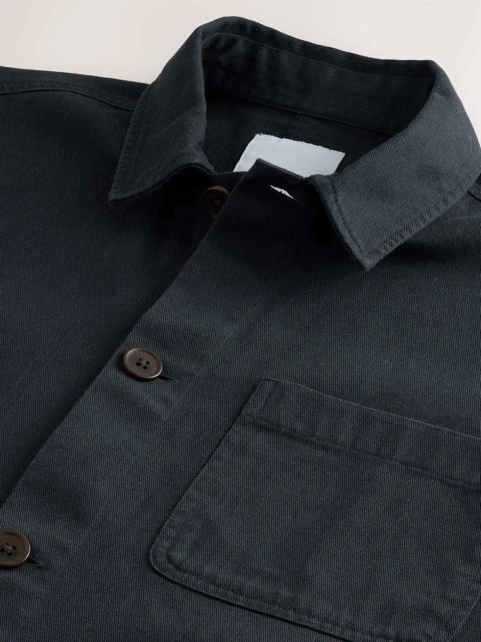 Navy Blue Chore Twill Shacket Overshirt