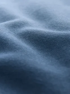 Navy Blue Dip Dye Cotton Rich Jersey Hoodie