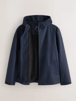 Navy Blue DryTech Waterproof Hooded Jacket