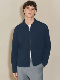 Navy Blue EDIT Long Sleeve Shacket